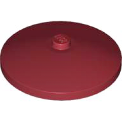 Dish 4 x 4 Inverted (Radar) with Solid Stud - Dark Red