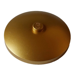 Dish 4 x 4 Inverted (Radar) with Solid Stud - Metallic Gold