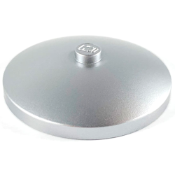 Dish 4 x 4 Inverted (Radar) with Solid Stud - Metallic Silver
