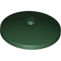 Dish 4 x 4 Inverted (Radar) with Solid Stud - Dark Green