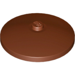 Dish 4 x 4 Inverted (Radar) with Solid Stud - Reddish Brown