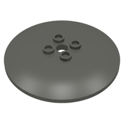 Dish 6 x 6 Inverted (Radar) - Hollow Studs - Dark Gray