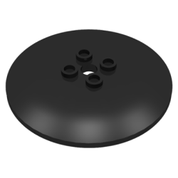 Dish 6 x 6 Inverted (Radar) - Hollow Studs - Black