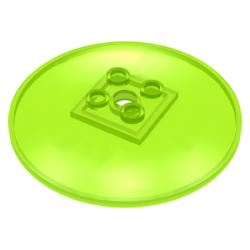 Dish 6 x 6 Inverted (Radar) - Hollow Studs - Trans-Neon Green