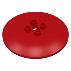 Dish 6 x 6 Inverted (Radar) - Hollow Studs - Red