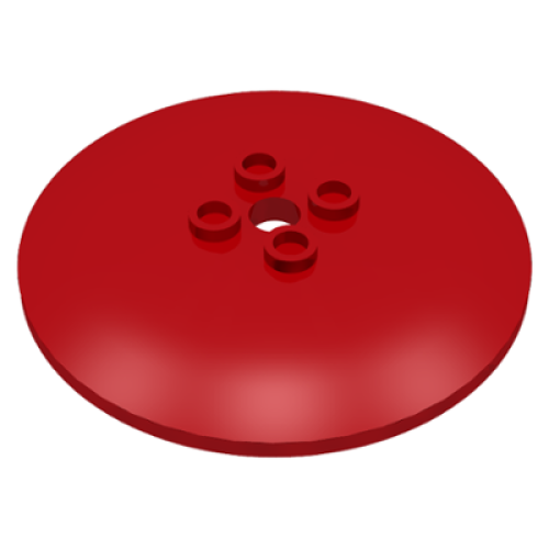 Деталь LEGO 44375a Dish 6 x 6 Inverted (Radar) - Hollow Studs - Red