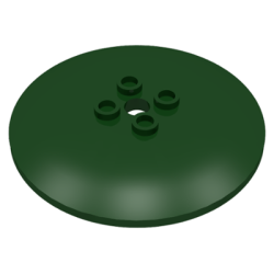 Dish 6 x 6 Inverted (Radar) - Hollow Studs - Dark Green