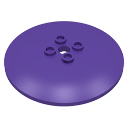 Dish 6 x 6 Inverted (Radar) - Hollow Studs - Dark Purple
