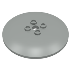 Dish 6 x 6 Inverted (Radar) - Hollow Studs - Light Gray