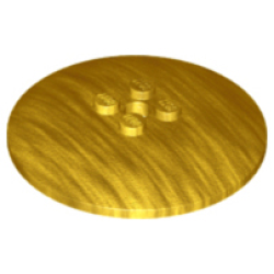 Dish 6 x 6 Inverted (Radar) - Solid Studs - Pearl Gold
