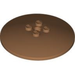Dish 6 x 6 Inverted (Radar) - Solid Studs - Medium Nougat