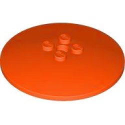 Dish 6 x 6 Inverted (Radar) - Solid Studs - Reddish Orange