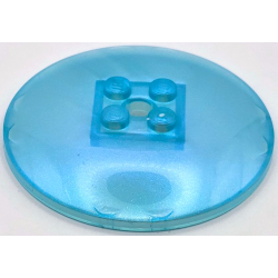Dish 6 x 6 Inverted (Radar) - Solid Studs - Satin Trans-Light Blue