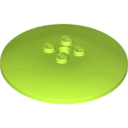 Dish 6 x 6 Inverted (Radar) - Solid Studs - Lime