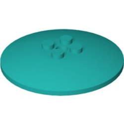 Dish 6 x 6 Inverted (Radar) - Solid Studs - Dark Turquoise