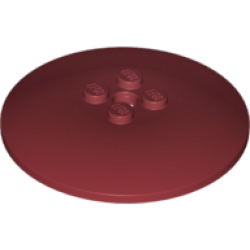 Dish 6 x 6 Inverted (Radar) - Solid Studs - Dark Red