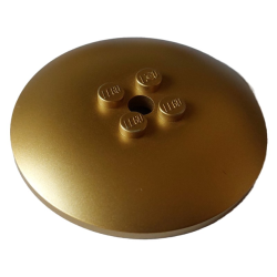 Dish 6 x 6 Inverted (Radar) - Solid Studs - Metallic Gold