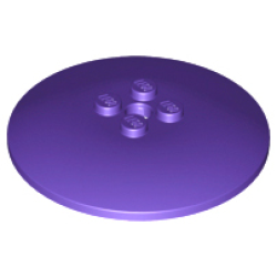 Dish 6 x 6 Inverted (Radar) - Solid Studs - Dark Purple