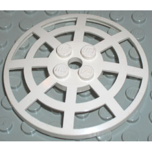 Деталь LEGO 4285a Dish 6 x 6 Inverted (Radar) Webbed - Type 1 (underside attachable at any position) - White
