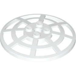 Dish 6 x 6 Inverted (Radar) Webbed - Type 2 (Underside Attachment Positions at 90 degrees) - White Dish 6 x 6 Inverted (Radar) Webbed - Type 2 (Underside Attachment Positions at 90 degrees) - White