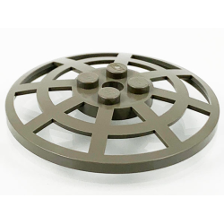 Dish 6 x 6 Inverted (Radar) Webbed - Type 2 (Underside Attachment Positions at 90 degrees) - Dark Gray Dish 6 x 6 Inverted (Radar) Webbed - Type 2 (Underside Attachment Positions at 90 degrees) - Dark Gray