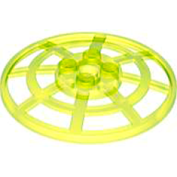 Dish 6 x 6 Inverted (Radar) Webbed - Type 2 (Underside Attachment Positions at 90 degrees) - Trans-Neon Green Dish 6 x 6 Inverted (Radar) Webbed - Type 2 (Underside Attachment Positions at 90 degrees) - Trans-Neon Green