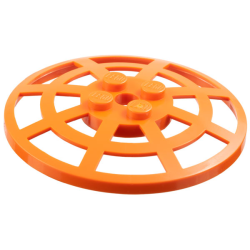 Dish 6 x 6 Inverted (Radar) Webbed - Type 2 (Underside Attachment Positions at 90 degrees) - Reddish Orange Dish 6 x 6 Inverted (Radar) Webbed - Type 2 (Underside Attachment Positions at 90 degrees) - Reddish Orange