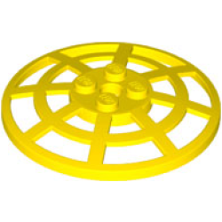 Dish 6 x 6 Inverted (Radar) Webbed - Type 2 (Underside Attachment Positions at 90 degrees) - Yellow Dish 6 x 6 Inverted (Radar) Webbed - Type 2 (Underside Attachment Positions at 90 degrees) - Yellow