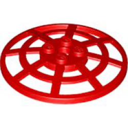 Dish 6 x 6 Inverted (Radar) Webbed - Type 2 (Underside Attachment Positions at 90 degrees) - Red Dish 6 x 6 Inverted (Radar) Webbed - Type 2 (Underside Attachment Positions at 90 degrees) - Red