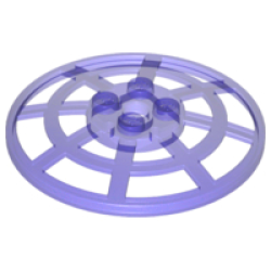 Dish 6 x 6 Inverted (Radar) Webbed - Type 2 (Underside Attachment Positions at 90 degrees) - Trans-Purple Dish 6 x 6 Inverted (Radar) Webbed - Type 2 (Underside Attachment Positions at 90 degrees) - Trans-Purple