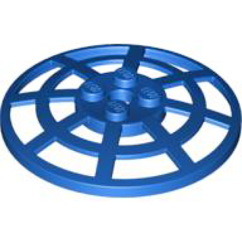 Деталь LEGO 4285b Dish 6 x 6 Inverted (Radar) Webbed - Type 2 (Underside Attachment Positions at 90 degrees) - Blue