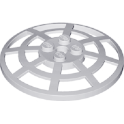 Dish 6 x 6 Inverted (Radar) Webbed - Type 2 (Underside Attachment Positions at 90 degrees) - Light Bluish Gray Dish 6 x 6 Inverted (Radar) Webbed - Type 2 (Underside Attachment Positions at 90 degrees) - Light Bluish Gray