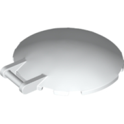 Dish 6 x 6 Inverted with Bar Handle - White Dish 6 x 6 Inverted with Bar Handle - White