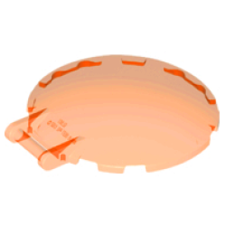 Dish 6 x 6 Inverted with Bar Handle - Trans-Neon Orange Dish 6 x 6 Inverted with Bar Handle - Trans-Neon Orange