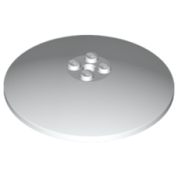 Dish 8 x 8 Inverted (Radar) - Solid Studs - White