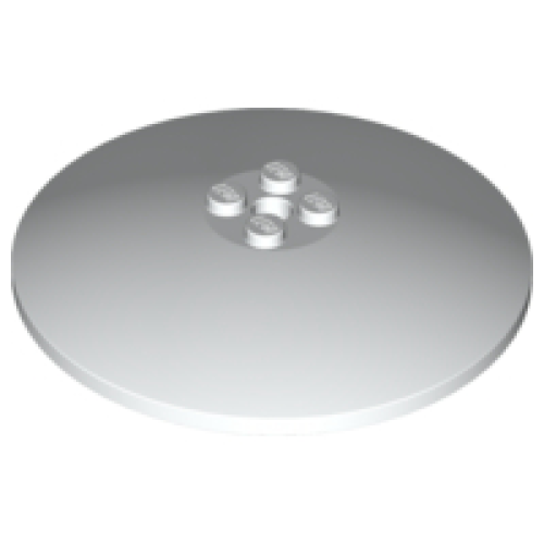 Деталь LEGO 3961 Dish 8 x 8 Inverted (Radar) - Solid Studs - White