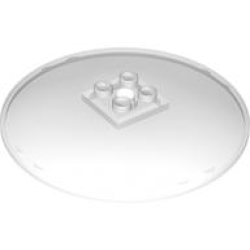 Dish 8 x 8 Inverted (Radar) - Solid Studs - Trans-Clear