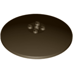Dish 8 x 8 Inverted (Radar) - Solid Studs - Dark Brown Dish 8 x 8 Inverted (Radar) - Solid Studs - Dark Brown