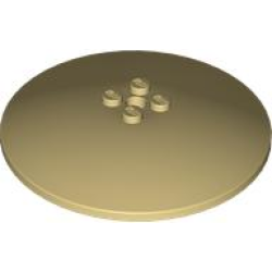 Dish 8 x 8 Inverted (Radar) - Solid Studs - Tan