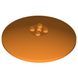 Dish 8 x 8 Inverted (Radar) - Solid Studs - Orange