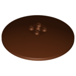 Dish 8 x 8 Inverted (Radar) - Solid Studs - Reddish Brown