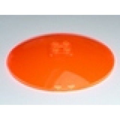Деталь LEGO 50990a Dish 10 x 10 Inverted (Radar) - Hollow Studs - Trans-Neon Orange