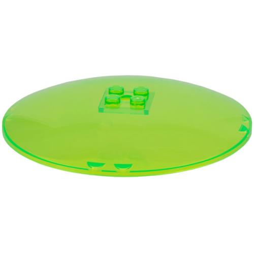 Деталь LEGO 50990b Dish 10 x 10 Inverted (Radar) - Solid Studs - Trans-Bright Green