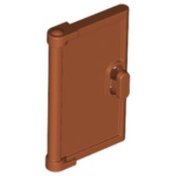 Door 1 x 2 x 3 with Vertical Handle, Mold for Tabless Frames - Dark Orange Door 1 x 2 x 3 with Vertical Handle, Mold for Tabless Frames - Dark Orange