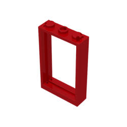 Door, Frame 1 x 3 x 4 - Red Door, Frame 1 x 3 x 4 - Red