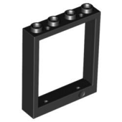 Door, Frame 1 x 4 x 4 Lift - Black Door, Frame 1 x 4 x 4 Lift - Black