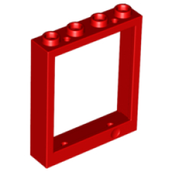 Door, Frame 1 x 4 x 4 Lift - Red Door, Frame 1 x 4 x 4 Lift - Red