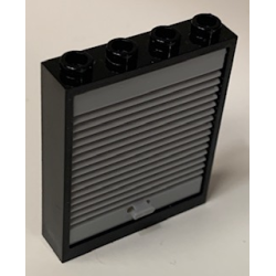 Door, Frame 1 x 4 x 4 Lift with Light Bluish Gray Door (6154 / 6155) - Black Door, Frame 1 x 4 x 4 Lift with Light Bluish Gray Door (6154 / 6155) - Black