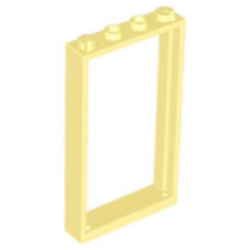 Door, Frame 1 x 4 x 6 with 2 Holes on Top and Bottom - Bright Light Yellow Door, Frame 1 x 4 x 6 with 2 Holes on Top and Bottom - Bright Light Yellow