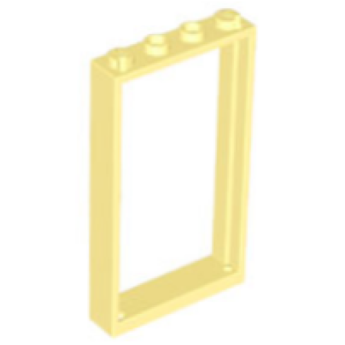 Деталь LEGO 60596 Door, Frame 1 x 4 x 6 with 2 Holes on Top and Bottom - Bright Light Yellow